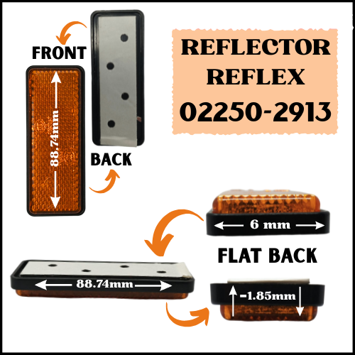 Reflector Reflex Flat Back Fits For KTM RC 125 2019-2021 KTM RC 200 2019-2021 RC 390 2019-2021 KTM Adventure 250 2021-2023 KTM Adventure 390 2020-2023 KTM Adventure Rally 390 2023