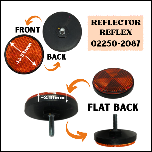 Reflector Reflex Flat Back Fits For KTM Duke 250 2023(Gen-3) KTM Duke 390 2023(Gen-3) KTM RC 125 2023(Gen-2) KTM RC 200 2021-2023(Gen-2) KTM RC 390 2022-2023(Gen-2) KTM Svartpilen 401 2024